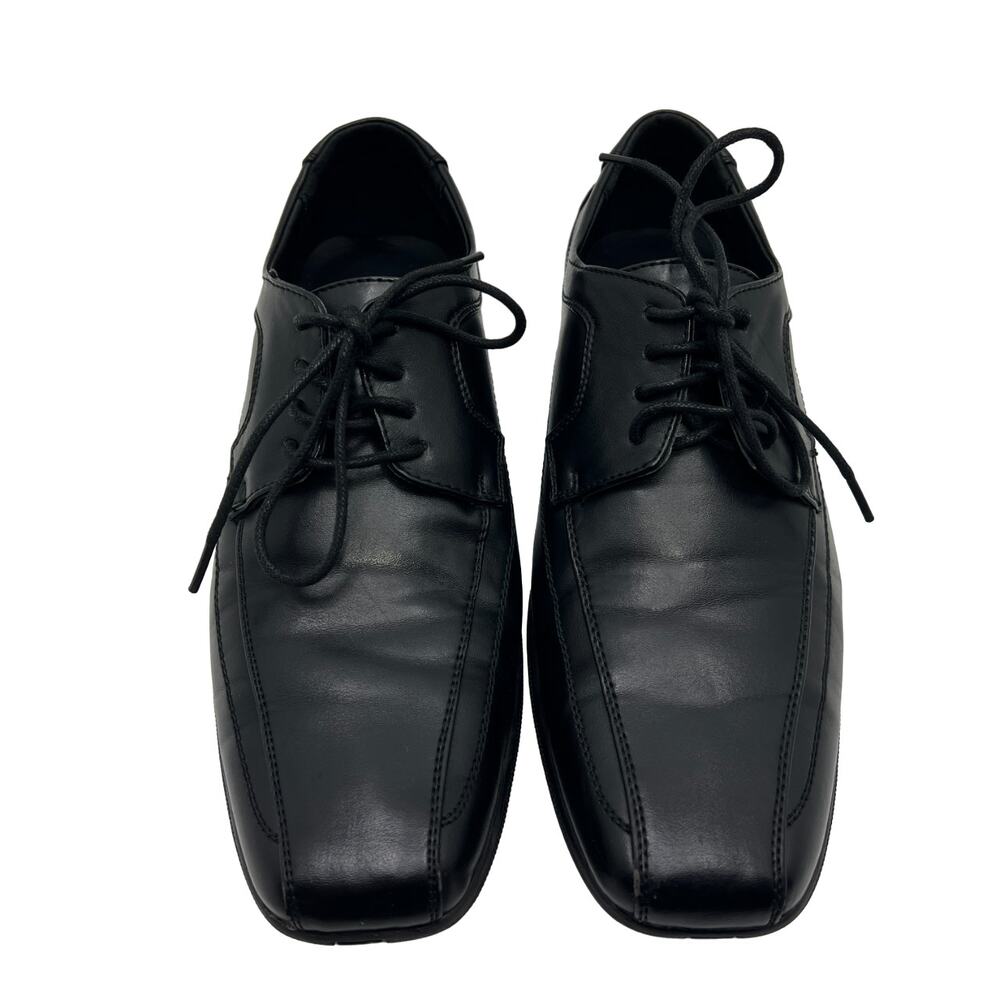 Amali 1837-000 Black Upper Square Toe Derby Mens 8.5 Dress Shoes